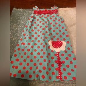 Rare editions floral polka dot girls dress 6x g01